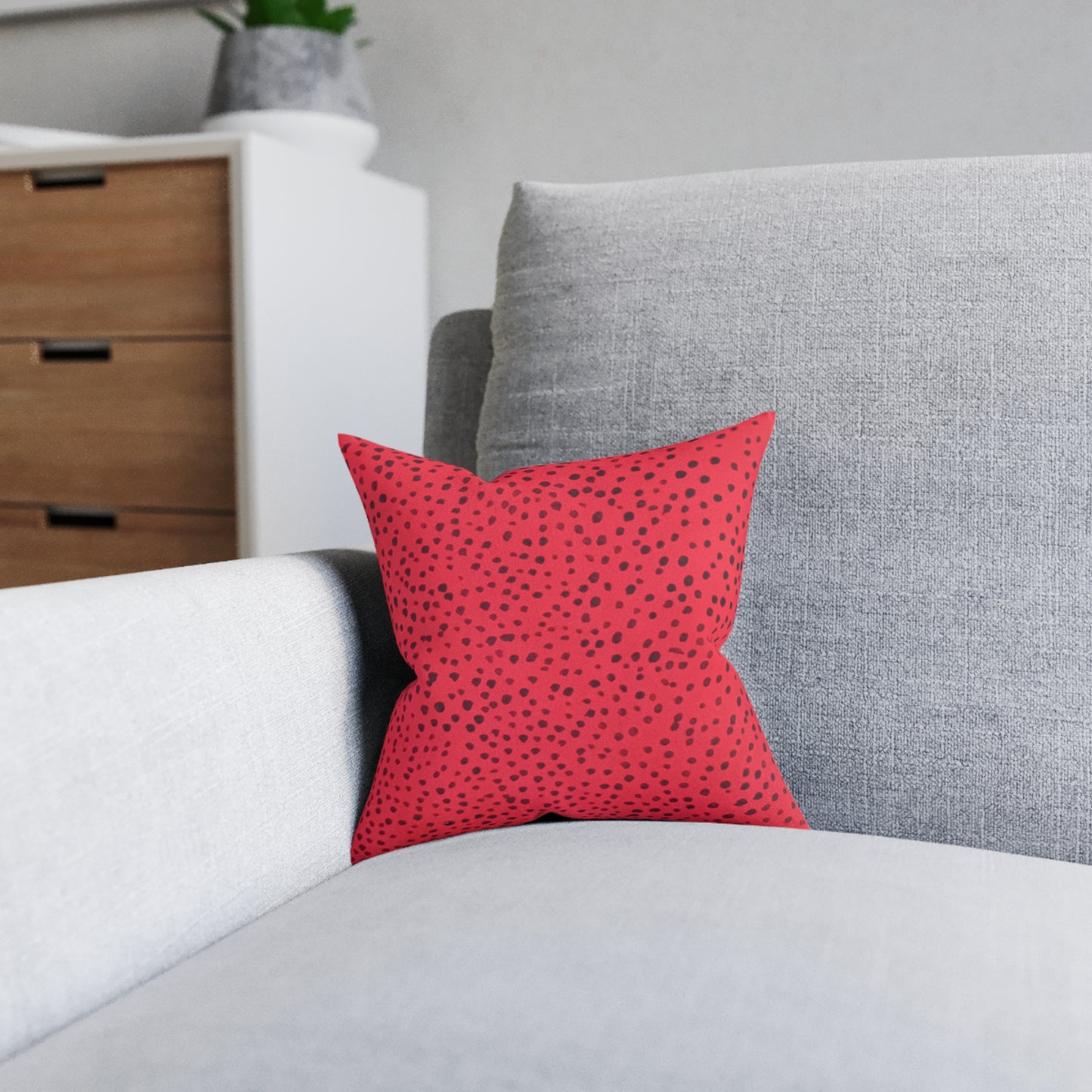 Square Pillow - Pink Back