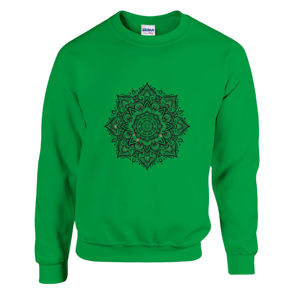 Sweatshirt featuring a striking black and white mandala design at the centre. Available in a range of colours.Available in a range of colours.