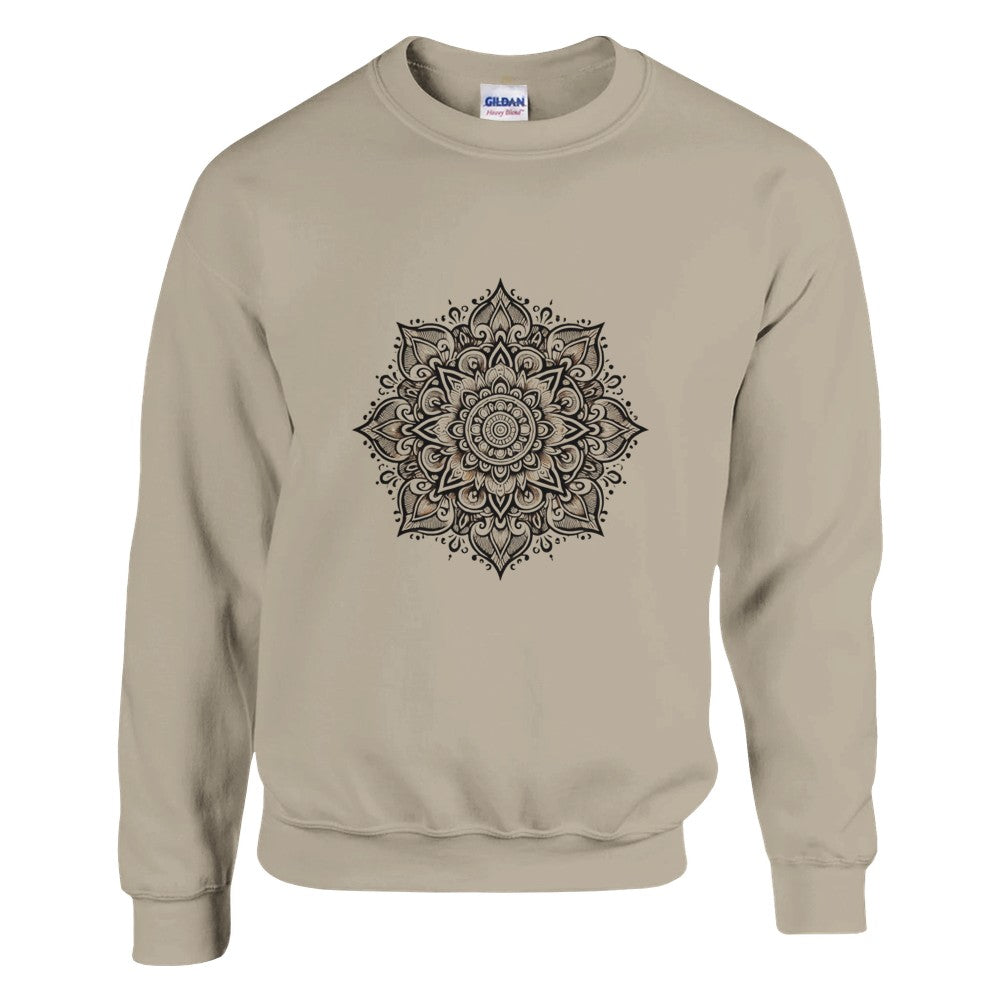 Sweatshirt featuring a striking black and white mandala design at the centre. Available in a range of colours.Available in a range of colours.